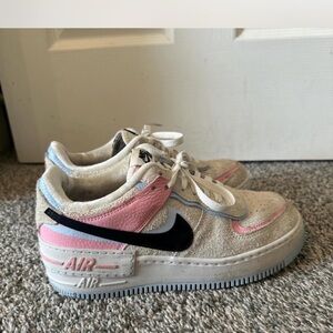 Nike Air Force 1 Low Pink and White Sneakers